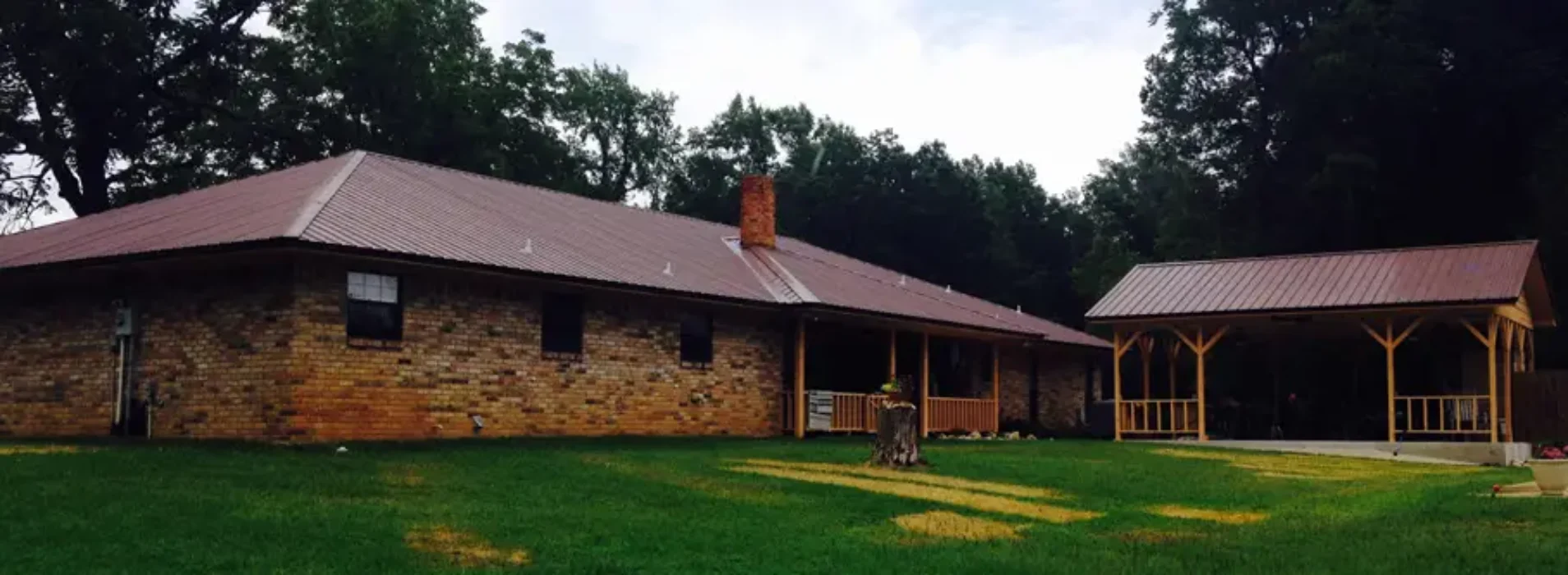 Tudor Brown Metal Roof | Maud Texas